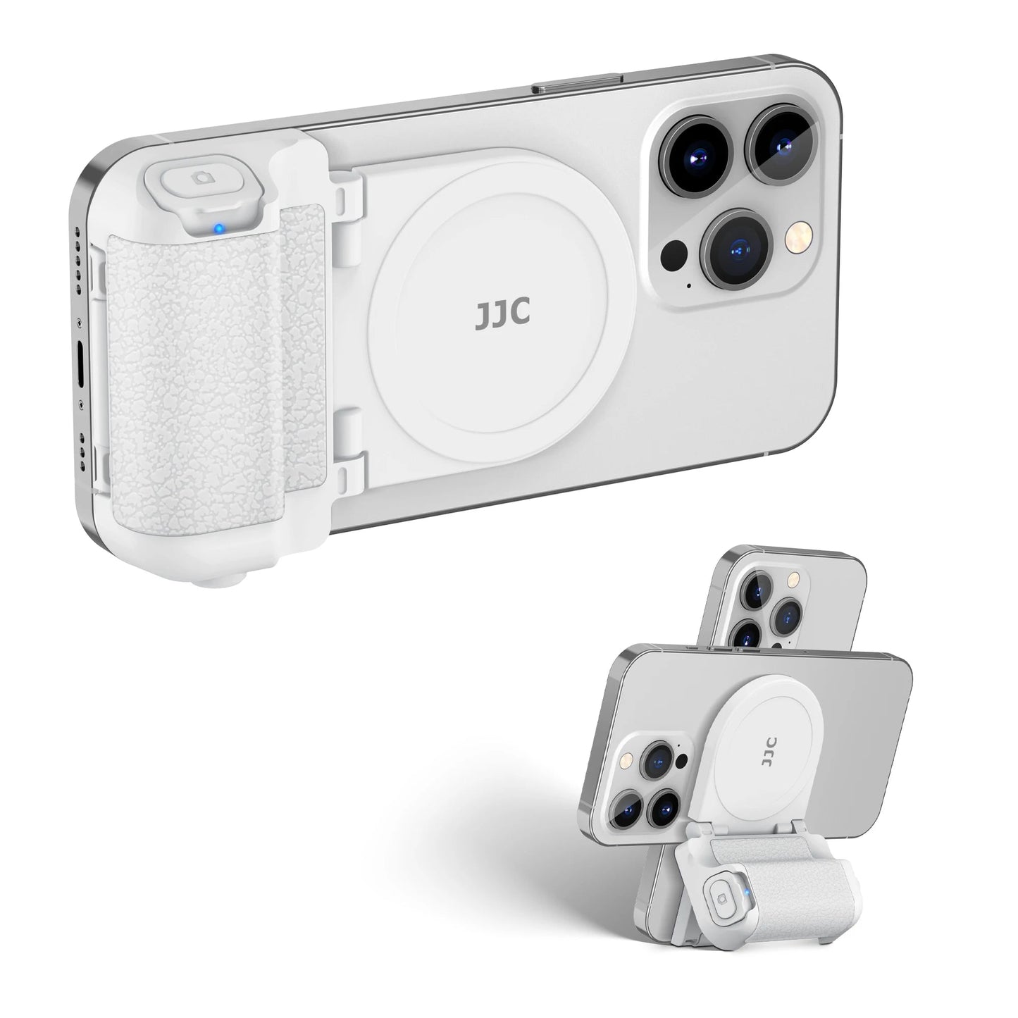 JJC Magnetic Snapgrip Phone Hand Grip Magsafe Handheld Bluetooth Remote Control Handle Phone Tripod Mount for Vlog Iphone 16 15