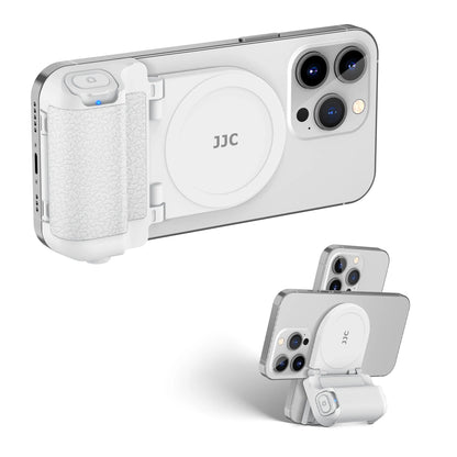 JJC Magnetic Snapgrip Phone Hand Grip Magsafe Handheld Bluetooth Remote Control Handle Phone Tripod Mount for Vlog Iphone 16 15
