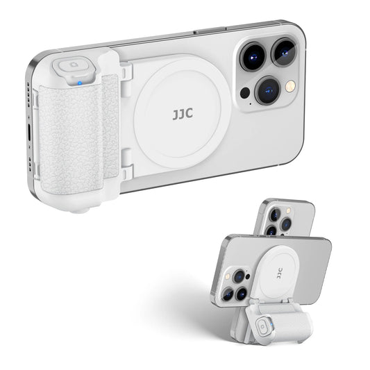 JJC Magnetic Snapgrip Phone Hand Grip Magsafe Handheld Bluetooth Remote Control Handle Phone Tripod Mount for Vlog Iphone 16 15