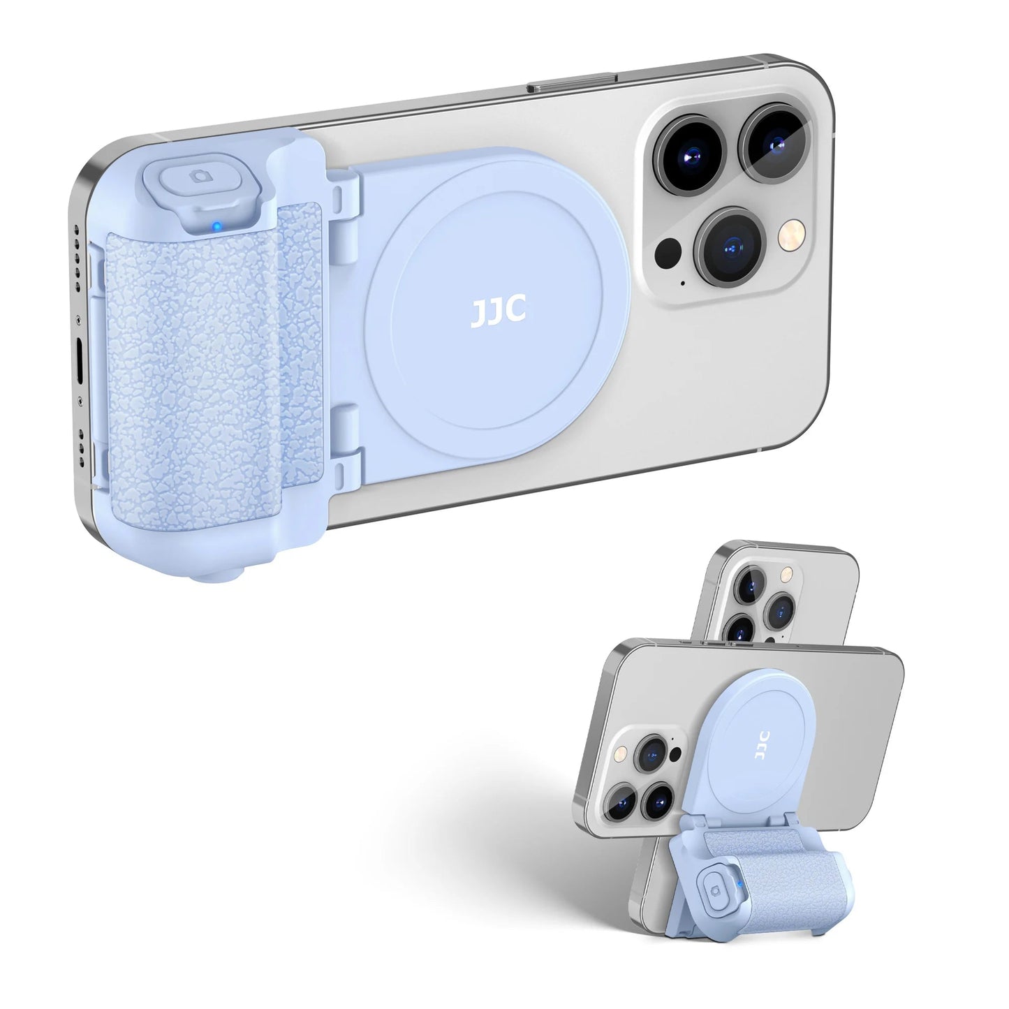 JJC Magnetic Snapgrip Phone Hand Grip Magsafe Handheld Bluetooth Remote Control Handle Phone Tripod Mount for Vlog Iphone 16 15