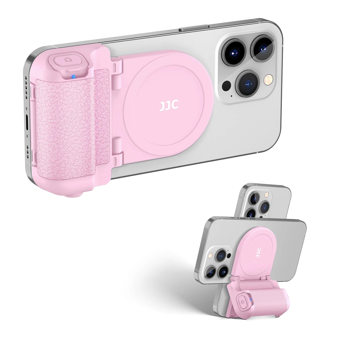 JJC Magnetic Snapgrip Phone Hand Grip Magsafe Handheld Bluetooth Remote Control Handle Phone Tripod Mount for Vlog Iphone 16 15